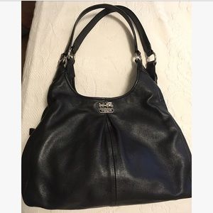 Genuine coach leather shoulder bag
